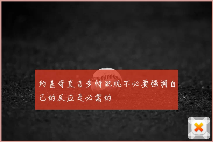 约基奇直言多特犯规不必要强调自己的反应是必需的